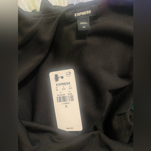 Express V-neck Ruffle Peplum top, Sz XL - Picture 6 of 7